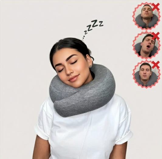 EasyNoa CloudComfort – 360° Ergonomic Memory Foam Travel Pillow