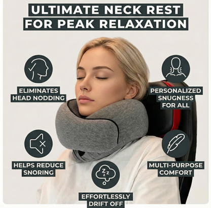 EasyNoa CloudComfort – 360° Ergonomic Memory Foam Travel Pillow